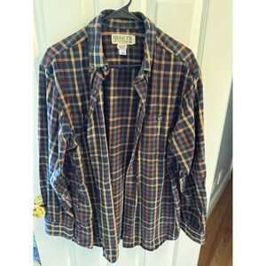 Duluth Trading Co. Mens Plaid Flannel Shirt Medium Relaxed Fit Button Up